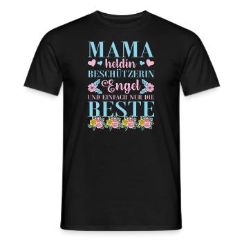 Mama Heldin Beschützerin Engel Die Beste Mutter - Männer T-Shirt - Schwarz - Vorne - AI Model Male 178 light (178cm)