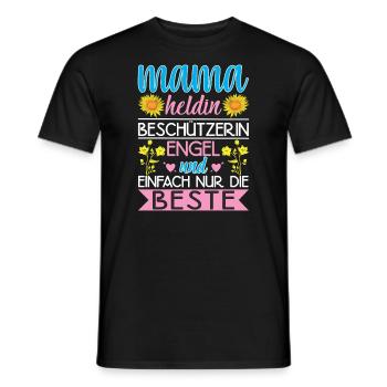 Mama Heldin Beschützerin Engel Die Beste Mutter - Männer T-Shirt - Schwarz - Vorne - AI Model Male 178 light (178cm)