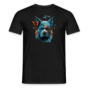 American Staffordshire Terrier - Men's T-Shirt - black - Front - AI Model Male 178 light (178cm)