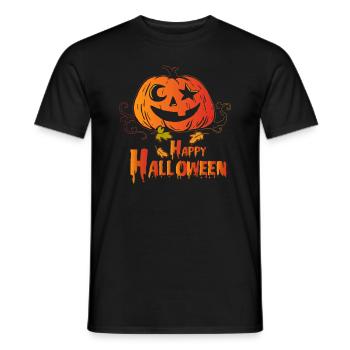 Tenue joyeuse d’Halloween pour le 31 octobre - T-shirt homme - noir - Devant - AI Model Male 178 light (178cm)