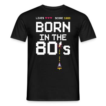 Vintage 1983 Born in the 80's Retro Vintage - Men's T-Shirt - black - Front - AI Model Male 178 light (178cm)