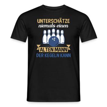 Kegel Trikot Für Opa Großvater Rente Rentner - Männer T-Shirt - Schwarz - Vorne - AI Model Male 178 light (178cm)