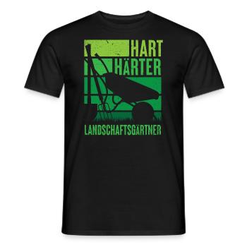 Hart Härter Landschaftsgärtner Outfit - Männer T-Shirt - Schwarz - Vorne - AI Model Male 178 light (178cm)