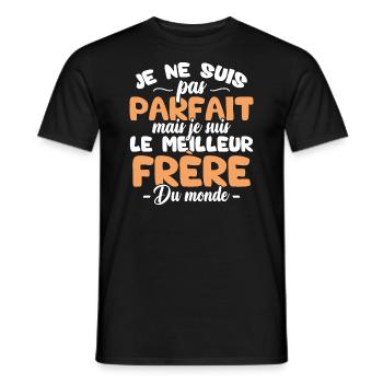 Pas parfait mais le meilleur frère du monde - T-shirt homme - noir - Devant - AI Model Male 178 light (178cm)