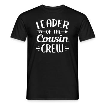 Chef de l’équipage Cousin | Célébration familiale - T-shirt homme - noir - Devant - AI Model Male 178 light (178cm)