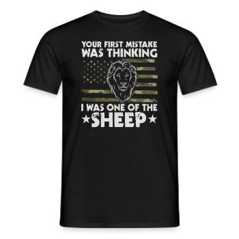 Sarcastic quote that spoke and people - Men's T-Shirt - black - Front - AI Model Male 178 light (178cm)