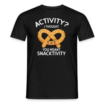 Sweet snacks and food-lovers snacks - Men's T-Shirt - black - Front - AI Model Male 178 light (178cm)