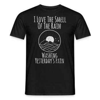 Mindset Smell Of Rain Inspirational Motivational P - Men's T-Shirt - black - Front - AI Model Male 178 light (178cm)