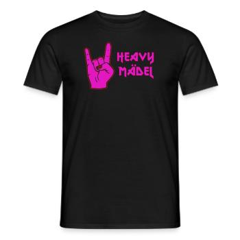 Rockerbraut Heavy Mädel Metal Musik Rockerin - Männer T-Shirt - Schwarz - Vorne - AI Model Male 178 light (178cm)