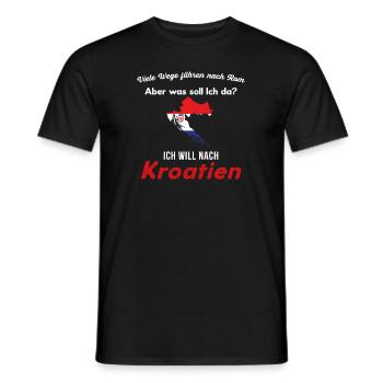 Kroatien Urlaub Fernweh Reise Spruch kroatisch - Männer T-Shirt - Schwarz - Vorne - AI Model Male 178 light (178cm)