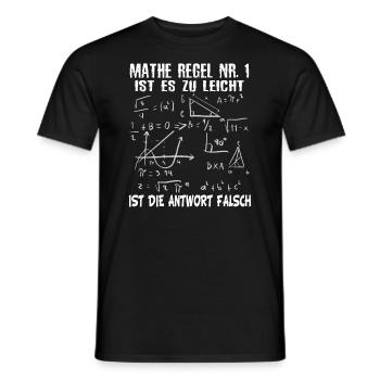 Lustig Mathematik Spruch Mathestudent - Männer T-Shirt - Schwarz - Vorne - AI Model Male 178 light (178cm)