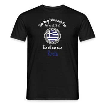 Urlaub auf Kreta Fernweh Reise Urlaub Geschenk - Männer T-Shirt - Schwarz - Vorne - AI Model Male 178 light (178cm)