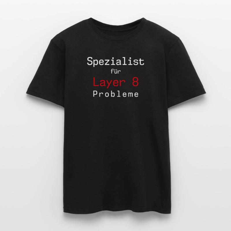 Layer 8 Problem Sysadmin Tech Support Männer T-Shirt