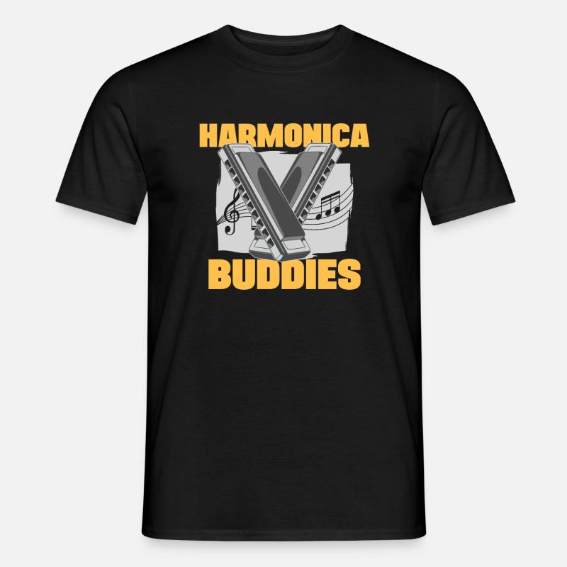 Harmonica Buddies Harmonicist Gift Idea - Men’s T-shirt - black