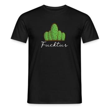 Déclaration du majeur Cactus Fucktus - T-shirt homme - noir - Devant - AI Model Male 178 light (178cm)
