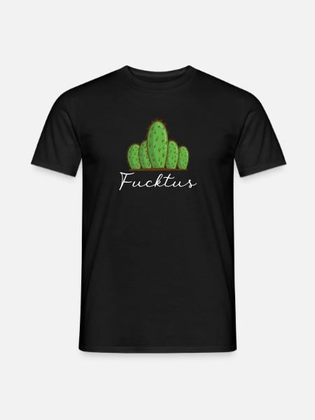 Middelvinger Cactus Fucktus Verklaring - Heren T-shirt - zwart