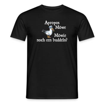 Lustiger Möwe Spruch Norddeutsch Plattdeutsch - Männer T-Shirt - Schwarz - Vorne - AI Model Male 178 light (178cm)