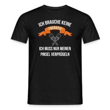 Maler und Lackierer Beruf Spruch Geschenk Geselle - Männer T-Shirt - Schwarz - Vorne - AI Model Male 178 light (178cm)