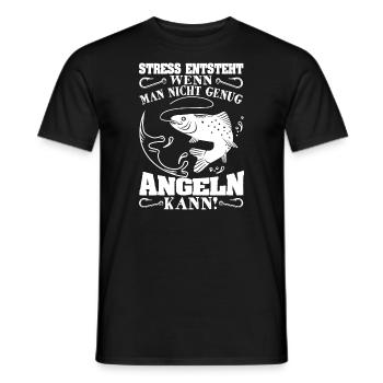 Witziges Angel Geschenk für Fischer Hobbyangler - Männer T-Shirt - Schwarz - Vorne - AI Model Male 178 light (178cm)