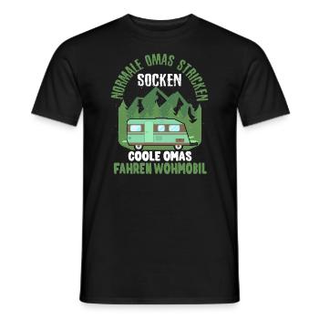 Süßes Omi Geschenk Rente Wohnmobil Reise Oma - Männer T-Shirt - Schwarz - Vorne - AI Model Male 178 light (178cm)