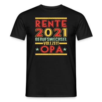Rente Opa Geschenk Großvater Ruhestand Spruch - Männer T-Shirt - Schwarz - Vorne - AI Model Male 178 light (178cm)