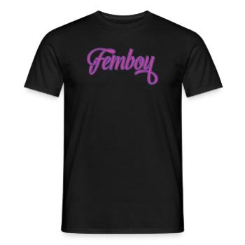 Femboy Cross Dressing - Männer T-Shirt - Schwarz - Vorne - AI Model Male 178 light (178cm)