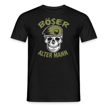 Böser Alter Mann Totenkopf Camouflage Opa - Männer T-Shirt - Schwarz - Vorne - AI Model Male 178 light (178cm)