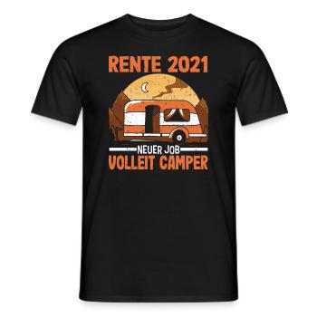 Rente 2021 Renteneintritt Camping Camper - Männer T-Shirt - Schwarz - Vorne - AI Model Male 178 light (178cm)