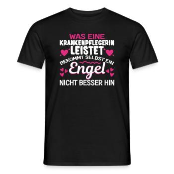 Krankenpflegerin Krankenpflege Krankenschwester - Männer T-Shirt - Schwarz - Vorne - AI Model Male 178 light (178cm)