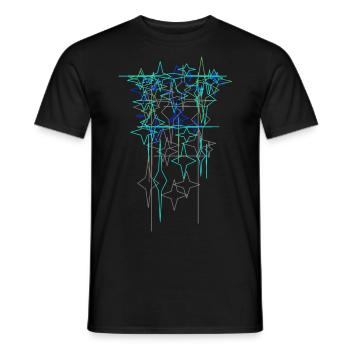 Futurismus Struktur - Männer T-Shirt - Schwarz - Vorne - AI Model Male 178 light (178cm)