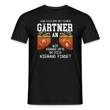 Retro Gärtner Garten Gärtner Hobbygärtner - Männer T-Shirt - Schwarz - Vorne - AI Model Male 178 light (178cm)