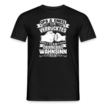 Opa und Enkel Partnerlook Geschenk Spruch - Männer T-Shirt - Schwarz - Vorne - AI Model Male 178 light (178cm)