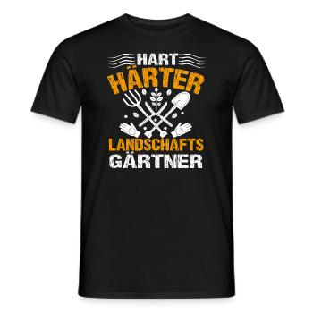 Hart Härter Landschaftsgärtner | Gartenbau - Männer T-Shirt - Schwarz - Vorne - AI Model Male 178 light (178cm)
