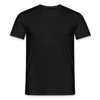 RPG Table Top Pen and Paper D20 Cube Motif - Men's T-Shirt - black - Front - AI Model Male 178 light (178cm)