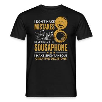 Sousaphon Blasmusik Orchester Blaskapelle - Männer T-Shirt - Schwarz - Vorne - AI Model Male 178 light (178cm)