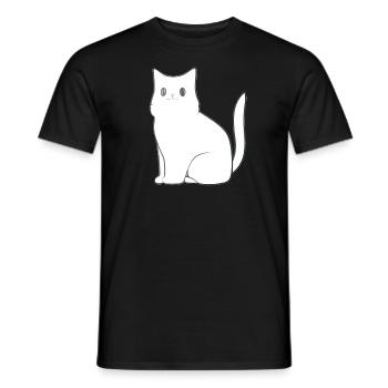 Cat Animal Icon Pet - Men's T-Shirt - black - Front - AI Model Male 178 light (178cm)