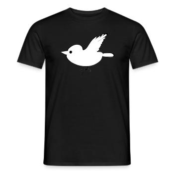 cartoon Vogel tier fliegen - Männer T-Shirt - Schwarz - Vorne - AI Model Male 178 light (178cm)