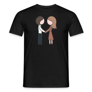Amour Couple Symbole Couple Amour - T-shirt homme - noir - Devant - AI Model Male 178 light (178cm)