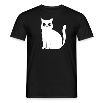 Cartoon Anime Katze Tier - Männer T-Shirt - Schwarz - Vorne - AI Model Male 178 light (178cm)