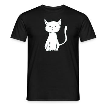 Katze Symbol Tier cartoon - Männer T-Shirt - Schwarz - Vorne - AI Model Male 178 light (178cm)