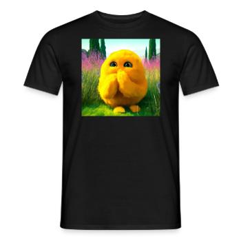 surprising cuddle - Men's T-Shirt - black - Front - AI Model Male 178 light (178cm)