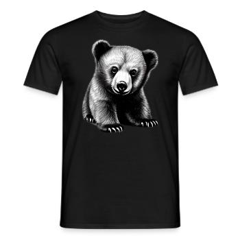 Bear - Men's T-Shirt - black - Front - AI Model Male 178 light (178cm)