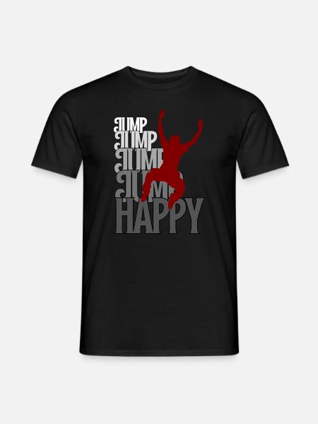 sauter heureux sauter humain heureux - T-shirt homme - noir