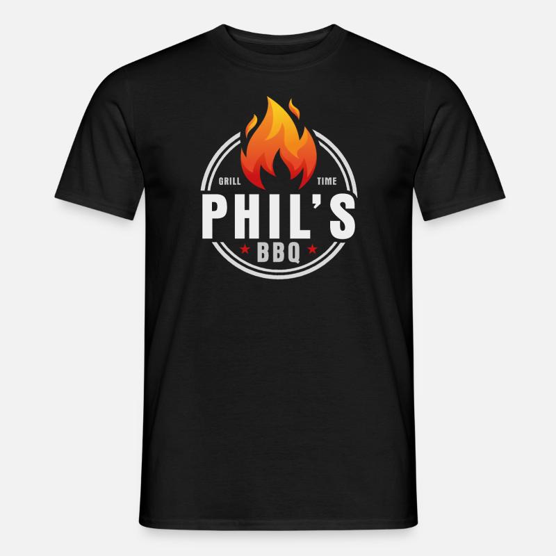 Phils BBQ - Männer T-Shirt - Schwarz