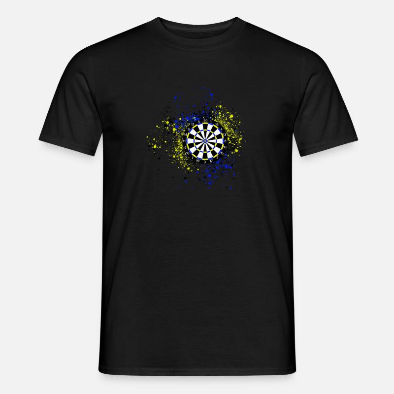 dart,graffiti,malerei,dartscheibe,malerei - Männer T-Shirt - Schwarz