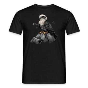 Oiseau faucon Oiseau de proie - T-shirt homme - noir - Devant - AI Model Male 178 light (178cm)