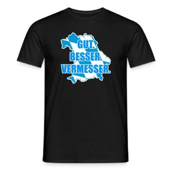 Gut Besser Vermesser Vermessungsingenieur Spruch - Männer T-Shirt - Schwarz - Vorne - AI Model Male 178 light (178cm)