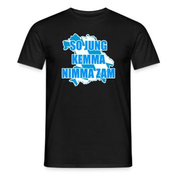 Bayern bayrischer Spruch Sprüche - Männer T-Shirt - Schwarz - Vorne - AI Model Male 178 light (178cm)