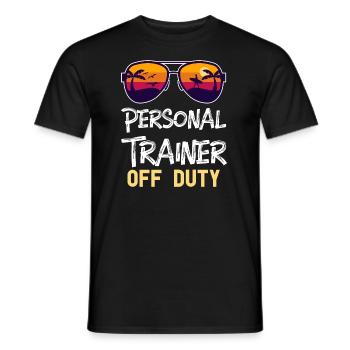 Personal Trainer - Men's T-Shirt - black - Front - AI Model Male 178 light (178cm)