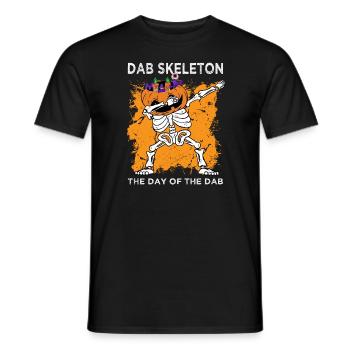 Dab Skeleton, The Day Of The Deb - Men's T-Shirt - black - Front - AI Model Male 178 light (178cm)
